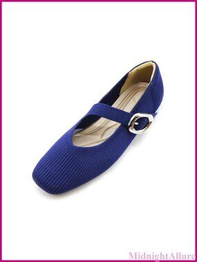 Women's Ballet Low Wedge Flats Round Toe Ankle Strap Comfortable Work Office